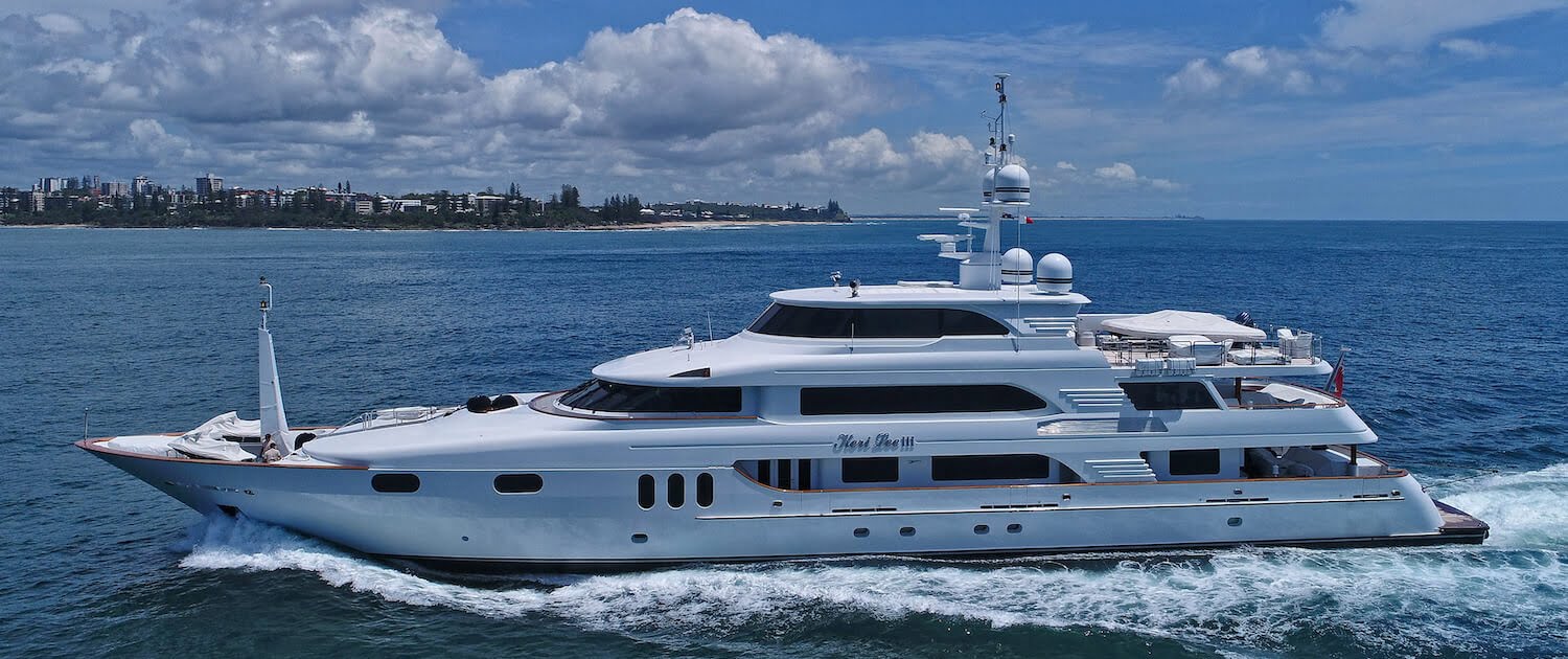 Ker lee iii Super Yacht painted by All Tones Marine Painting